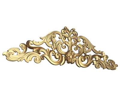 Carved Plaster Molding Decoration 041 Low-poly 3D model