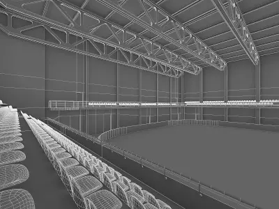Ice Hockey Arena Interior - tmp Low-poly 3D model