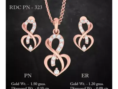 Pendant Earrings combo - 323 3D print model