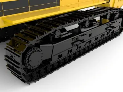 Standard Excavator High Poly  3D model