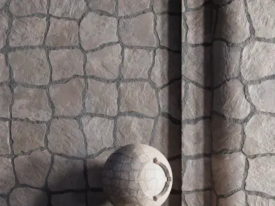 H112 Stone - PBR - 4K - Seamless - SBSAR Low-poly 3D model