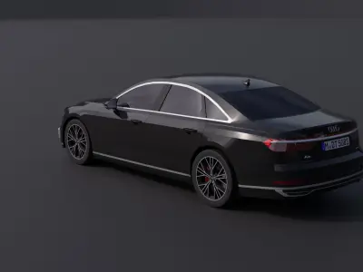 Audi A8 2018 Low-poly 3D model
