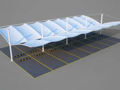 Tensile Car Parking 3D model