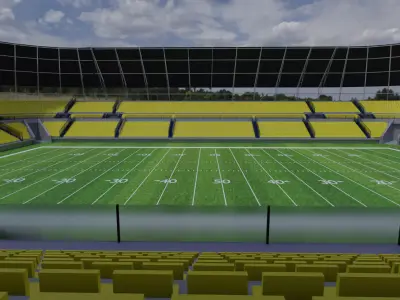 American Football Stadium Low-poly 3D model purchase