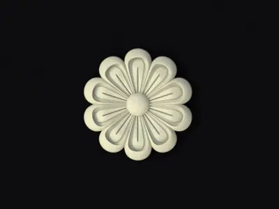 Central decor ornament for furniture 3D model 75