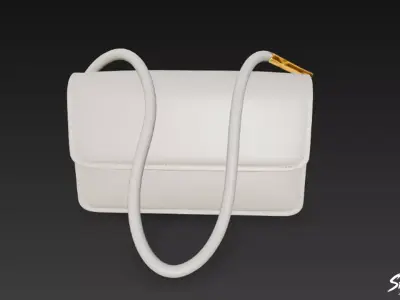 Cream Crossbody Bag Low-poly 3D model