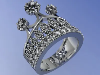 crown ring 3D print model buy