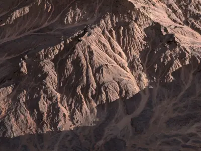 8k Rocky desert Mountain  Free low-poly 3D model