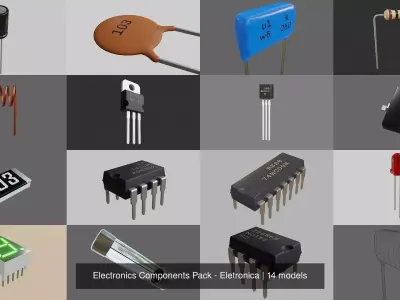 Electronics Components Pack - Eletronica 3D Model Collection