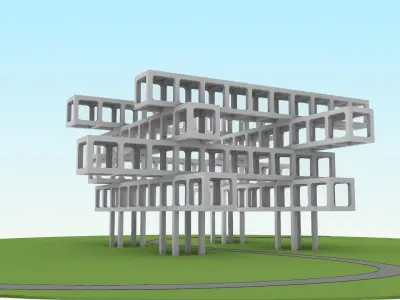 Vierendiel frame model 3D model