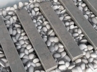 Road board pebble n5 3D model