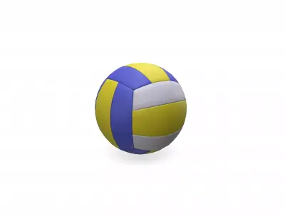 Generic Volleyball Ball Low-poly PBR Free low-poly 3D model