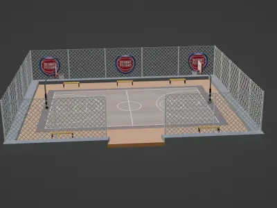 Basketball Stadium - Detroit Pistons Low-poly 3D model