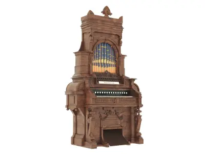 Estey Boudoir Organ with pipe top 3D model