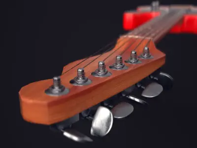 Fender Telecaster Low-poly 3D model