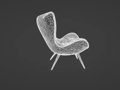 Modern Designer Lounge Chair 3D model