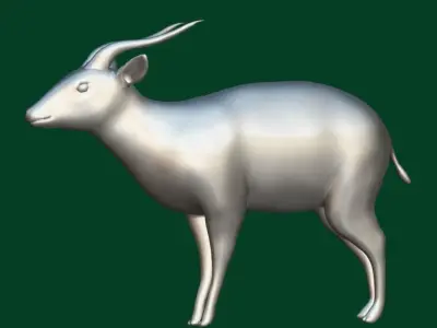 Eastern Bongo Male Antelope Low-poly 3D model