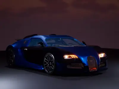 bugatti veyron 165 grand sport  Low-poly 3D model