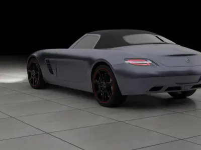 Mercedes SLS AMG conertible roadster 3D model