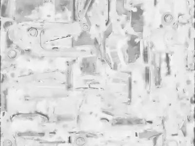 Rusted Burned Out Muscle Car 3D Model Abandoned Vehicle Low-poly 3D model