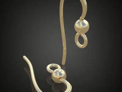 Earring 3D model 3D printable model 0131 Free 3D print model