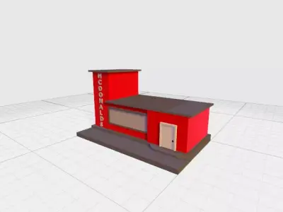 Toy slash Cartoon model of McDonalds Free low-poly 3D model