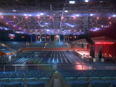 Concert Stage Arena Interior  - Modular Environment  3D model