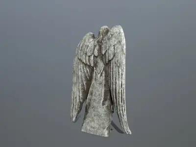 Angel Statue  4 Low-poly 3D model