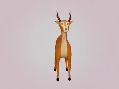 Gazelle Cartoon 3D model