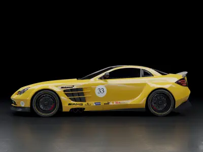 Mercedes SLR McLaren and body kit 3D model