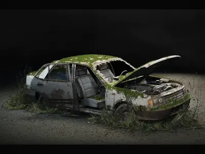 Procedural Vehicles - Sedan-Van Two Pack Low-poly 3D model