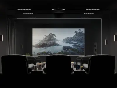 Luxury home theater 3D model