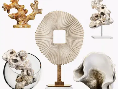 Sculptures of coral reef 02 3D model