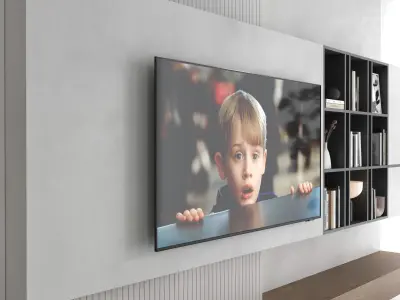 TV wall set 29 3D model