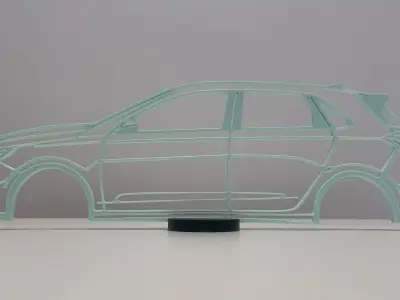 Hyundai I30N silhouette  3D print model