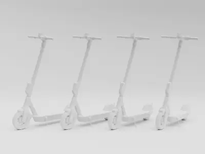 Electric scooter 3D model