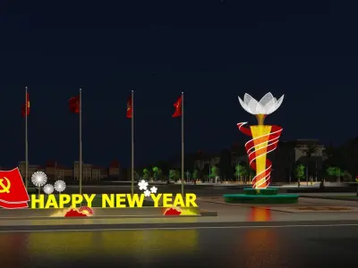 HappyNewYear - LightingTree 3D model