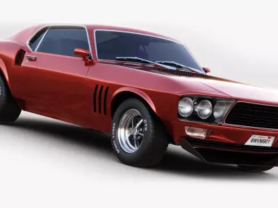 Generic Muscle Car 3D model