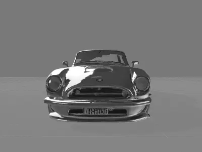 Classic Red Sports Car 3D Model Low-poly 3D model