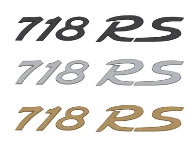 718 RS nameplate Porsche  3D print model