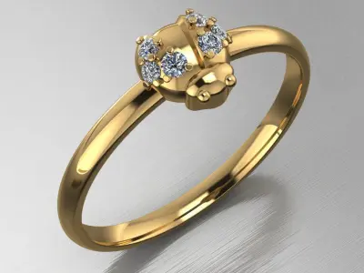 ladybug ring 3D print model