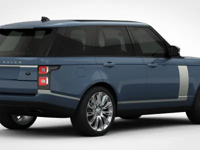 Range Rover Autobiography 2018 detailed interior 3D model
