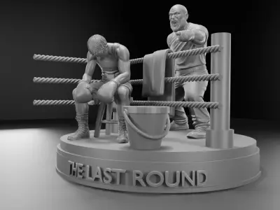 The Last Round  Multi-Part 3D Printable Boxing Diorama 3D print model