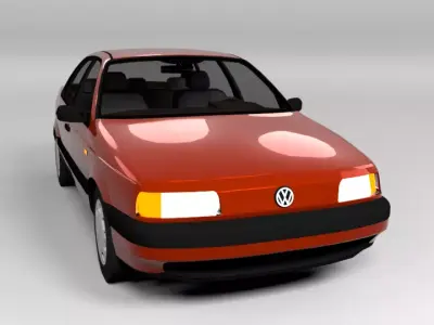 VW VOLKSWAGEN PASSAT B3 LOWPOLY Low-poly 3D model