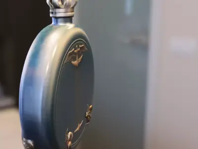 Nautical Ship Emblem Flask Low-poly 3D model