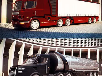 Dosch 3D - Trucks and Trailers 3D model