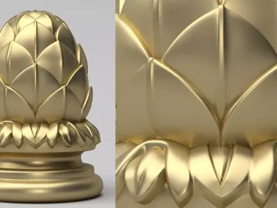 Carved Finial 3D model