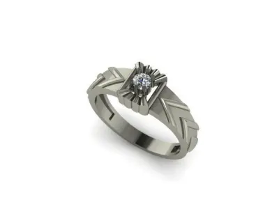 man diamond ring 3D print model