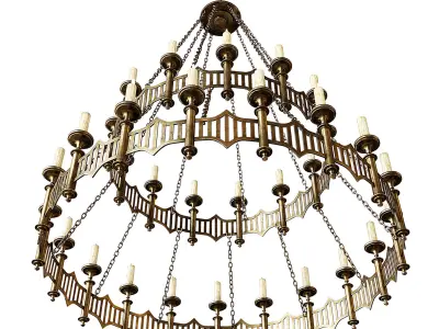 Medieval Chandelier 3D model