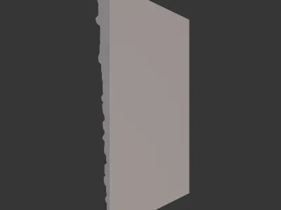 Cracked Dry Stone Wall Detail 3D model